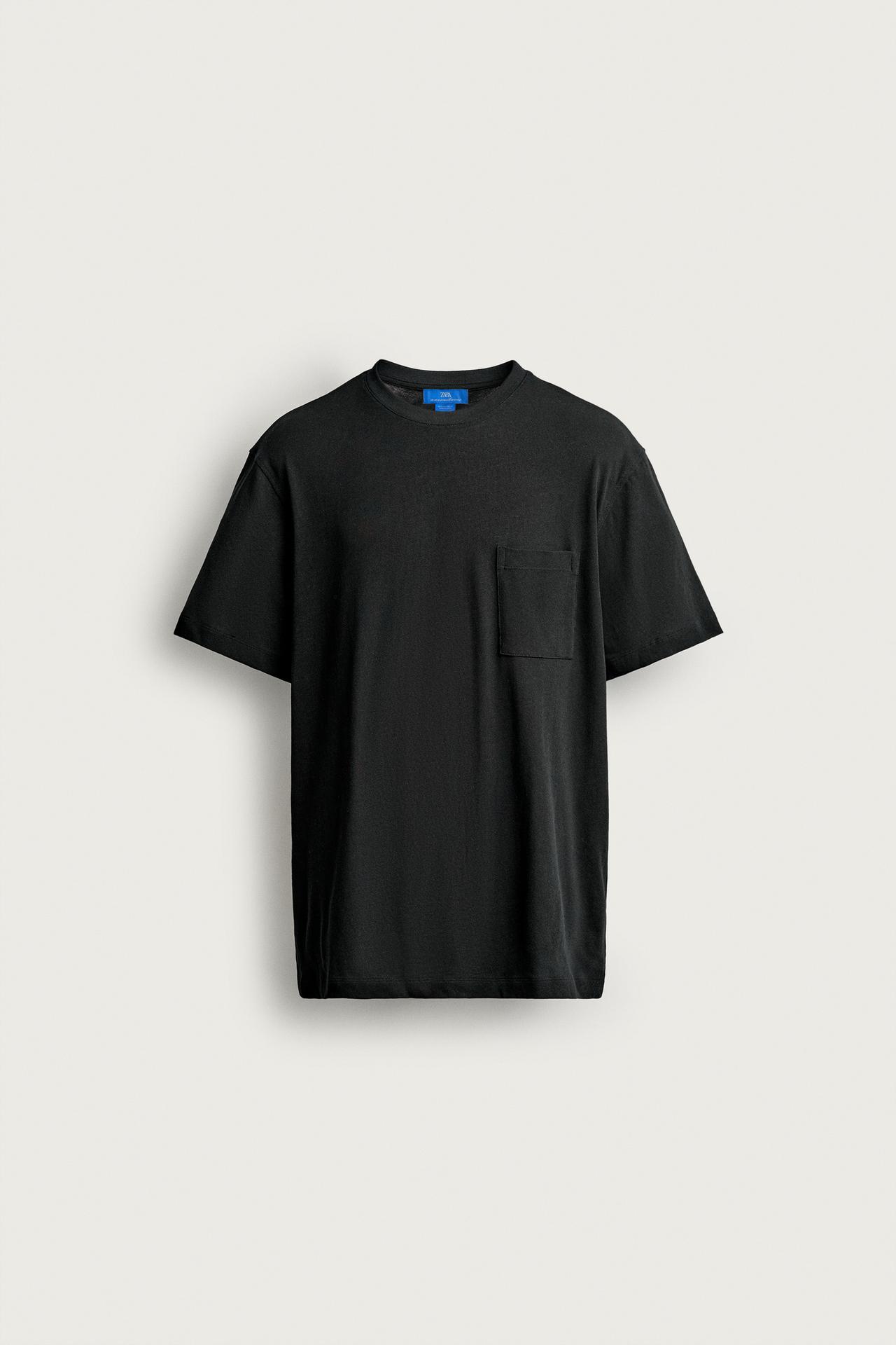 AARON LEVINE X ZARA POCKET T-SHIRT — Black