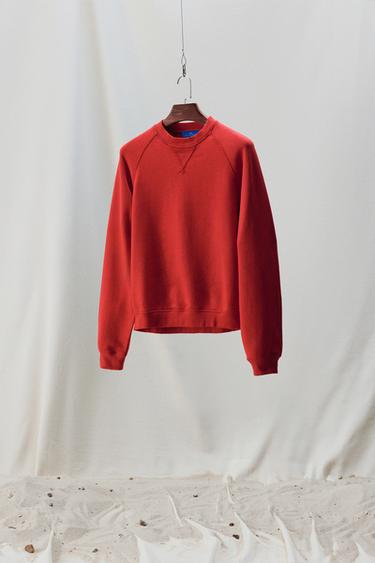 AARON LEVINE X ZARA WASHED CREWNECK SWEATSHIRT - Red by Zara