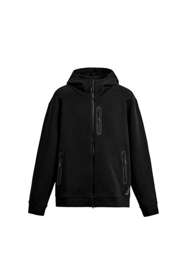 TECHNICAL HOODIE WITH ZIP - Black by Zara