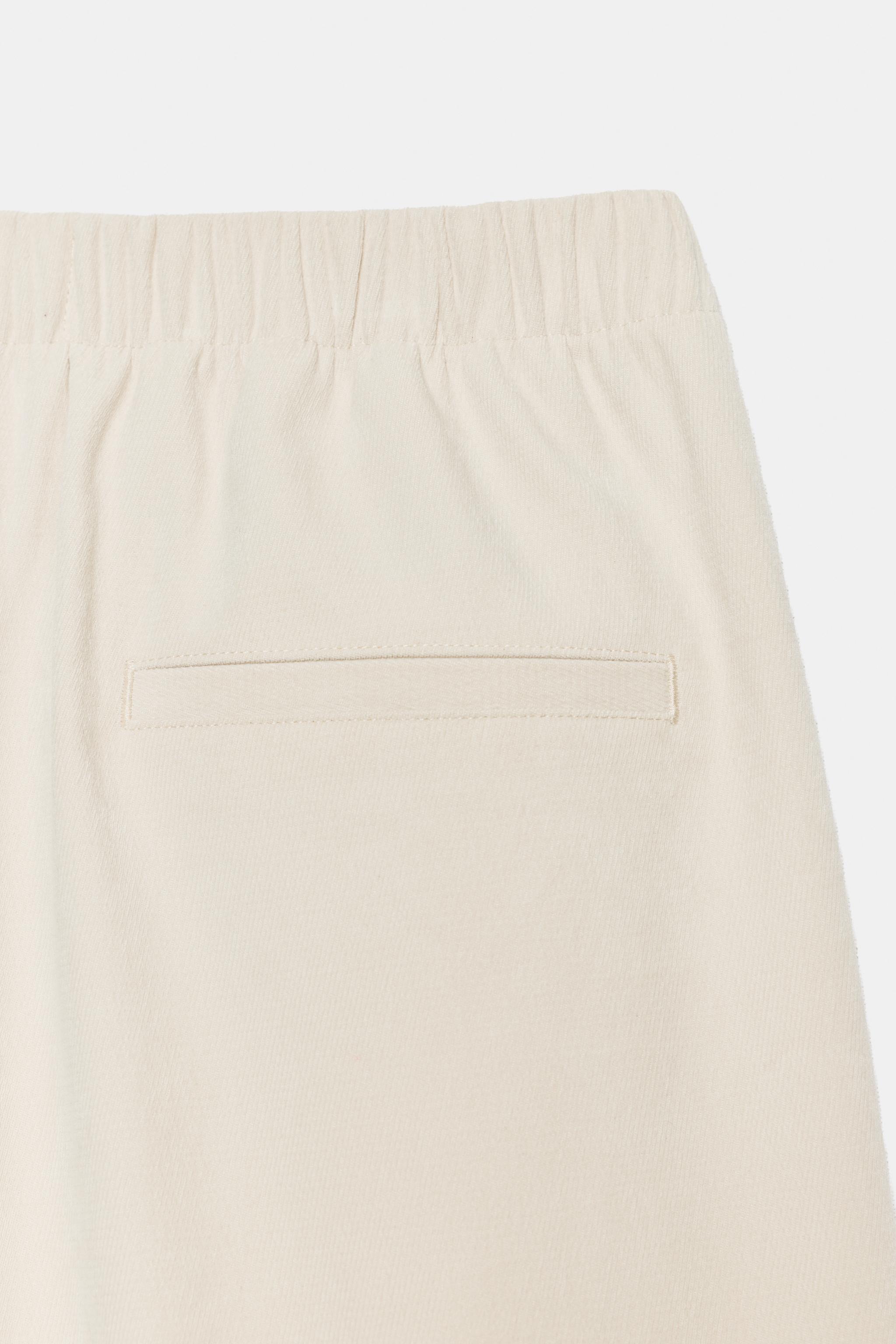 ELASTIC WAIST WIDE LEG TROUSERS