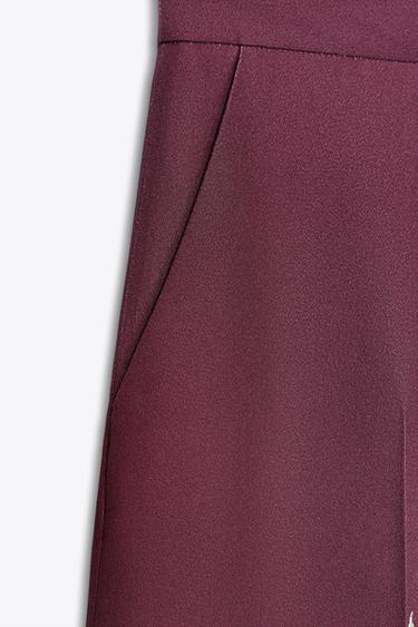 Zara FLORAL PRINT WIDE LEG PANTS - Multicolored