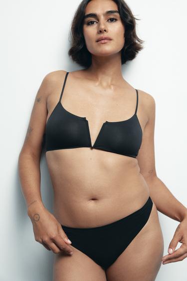 SHAPING BRA WITH POLYAMIDE - Black by Zara - Image 1