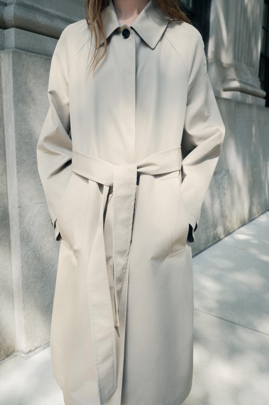 ZW COLLECTION TRENCH COAT WITH BELT