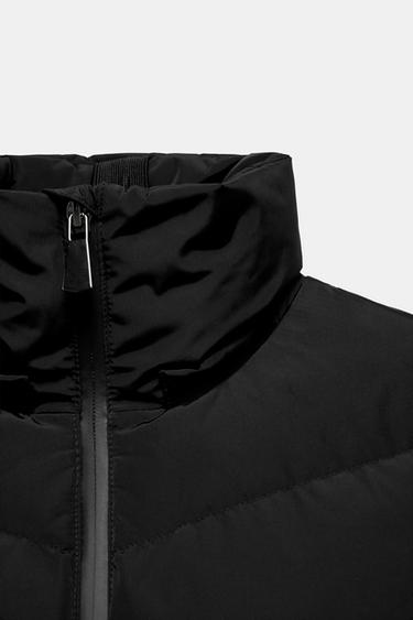 ANORAK PADDED 80% DOWN 20% FEATHER WATER-RESISTANT WINDPROOF RECCO® TECHNOLOGY SKI COLLECTION - Black by Zara