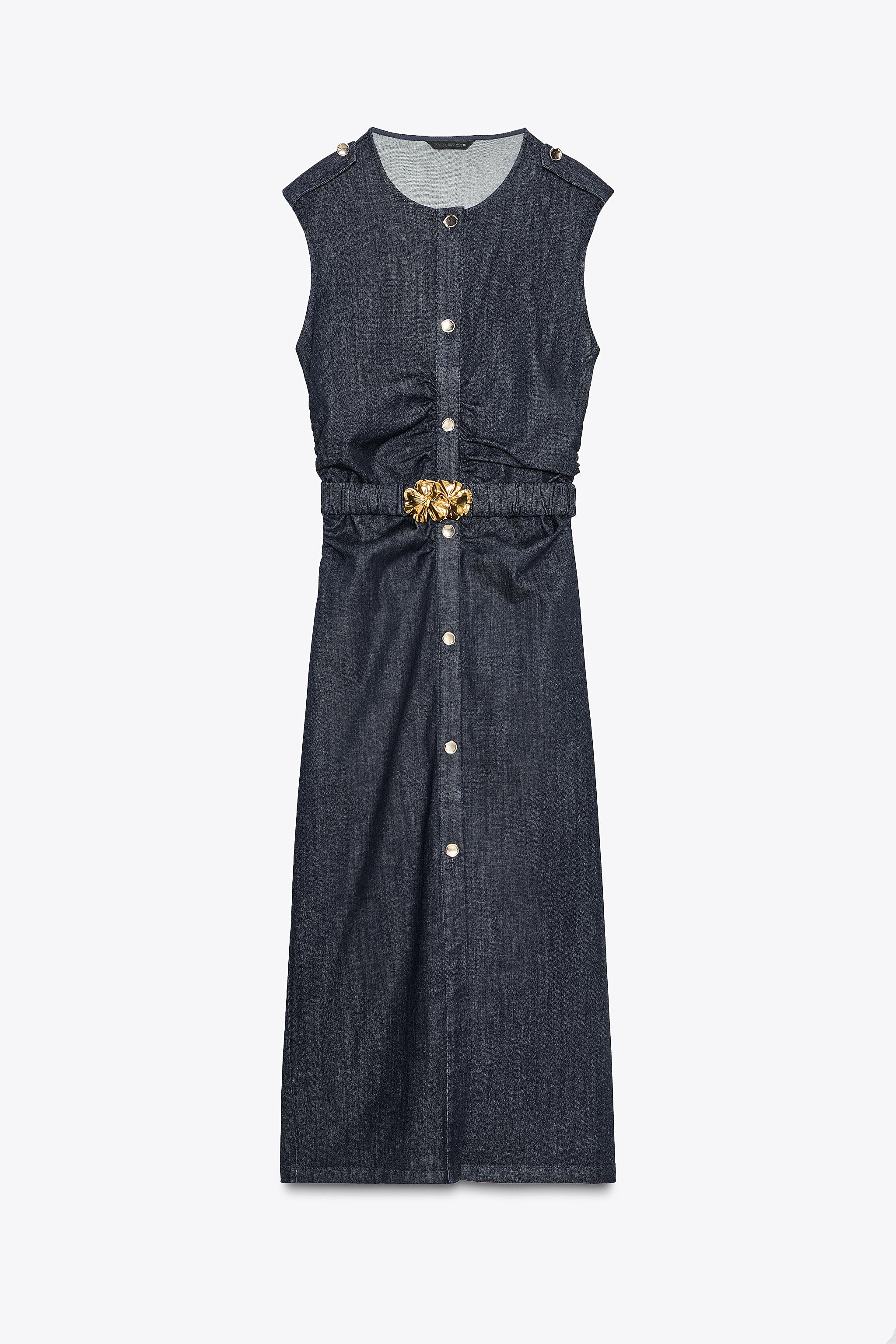 ★ZARA★ DENIM MIDI DRESS DENIM MIDI DRESS ZW COLLECTION - Blue | ZARA United States