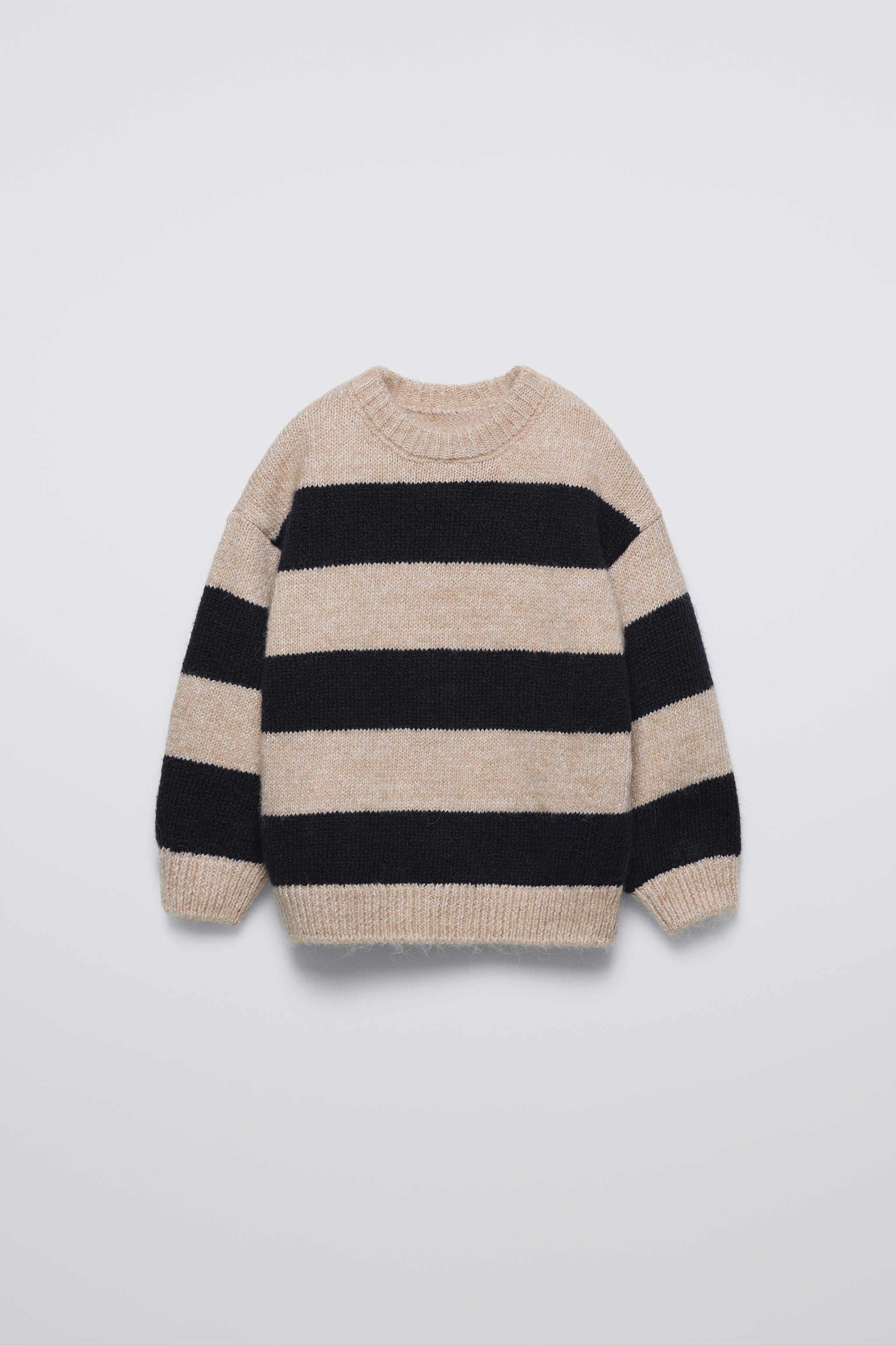 Zara shops kids boys STRIPED CASHMERE KNIT SWEATER 12-18 MONTHS NWT