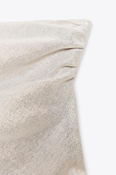 TOP FOULARD FIL MÉTALLISÉ - Argent de Zara - Image 5