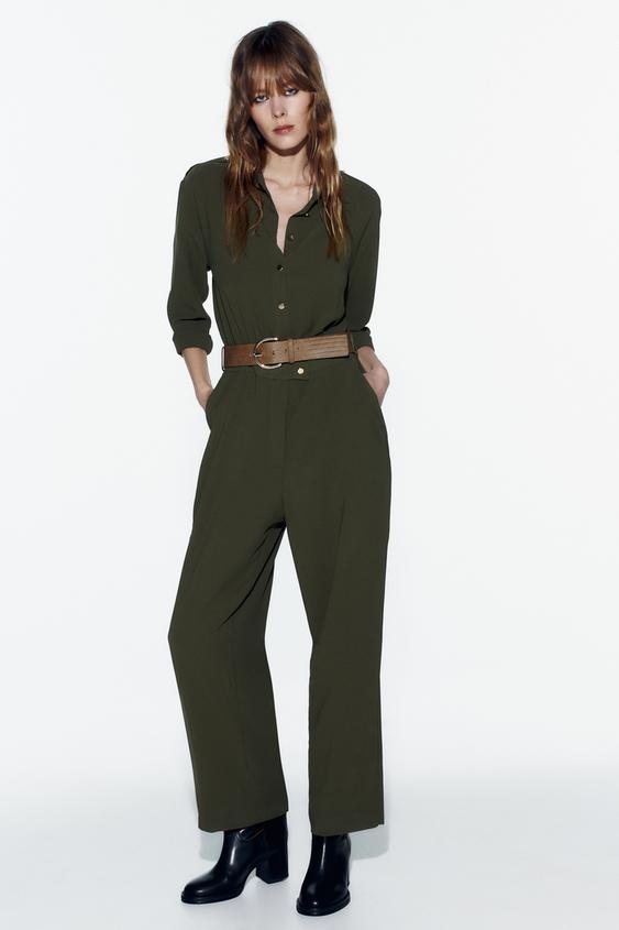 BNWT Zara Sage Green Size S Playsuit Jumpsuit Wrap Spring Summer Holiday