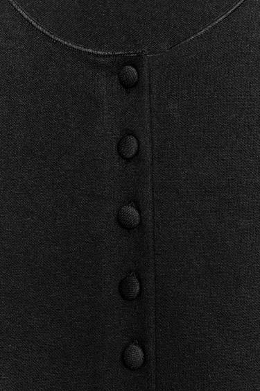 TOP GILET À BOUTONS - Noir de Zara - Image 7