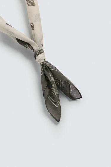 GEOMETRIC PRINT BANDANA - Ecru by Zara - Image 5