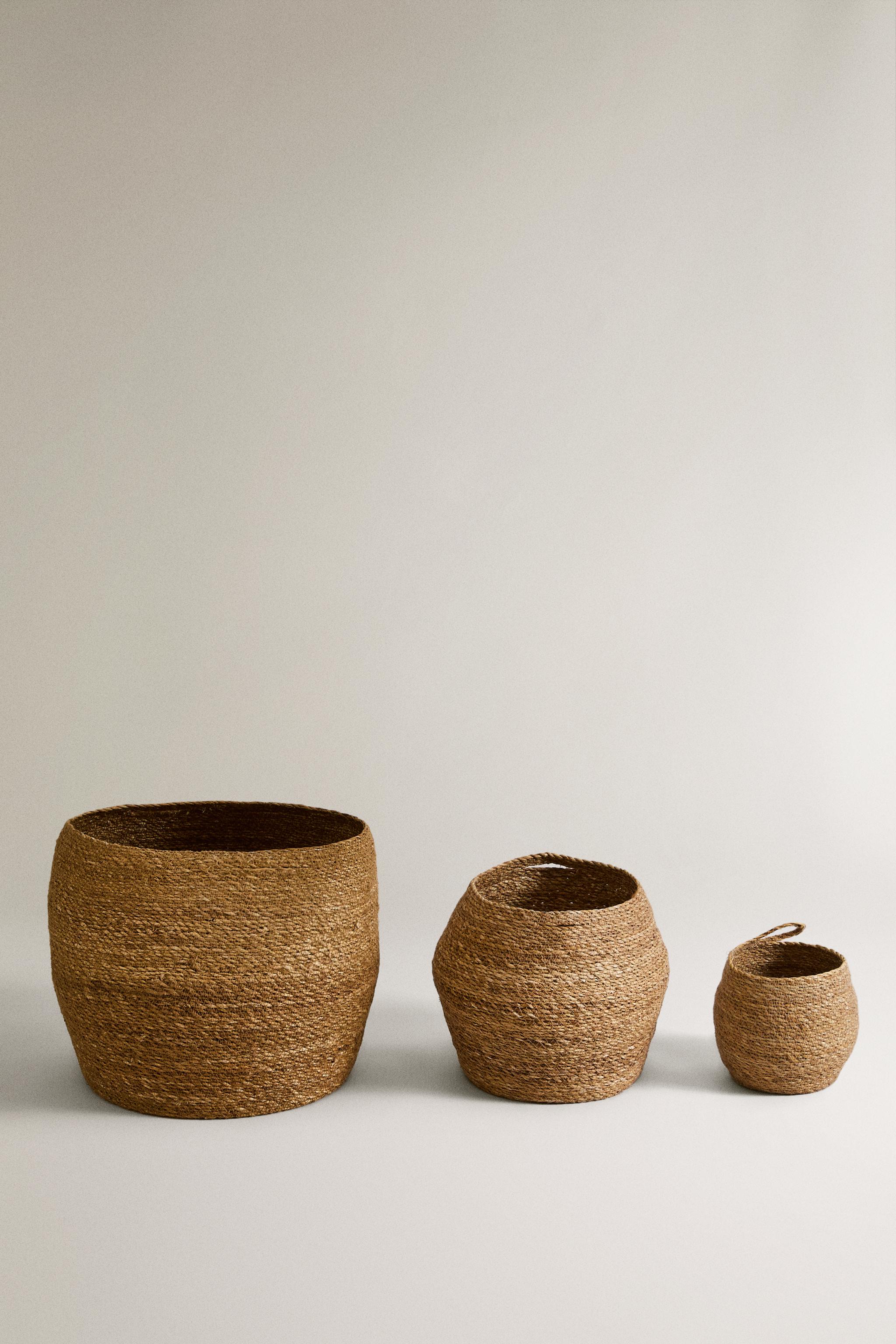 SEAGRASS BASKET — Light beige