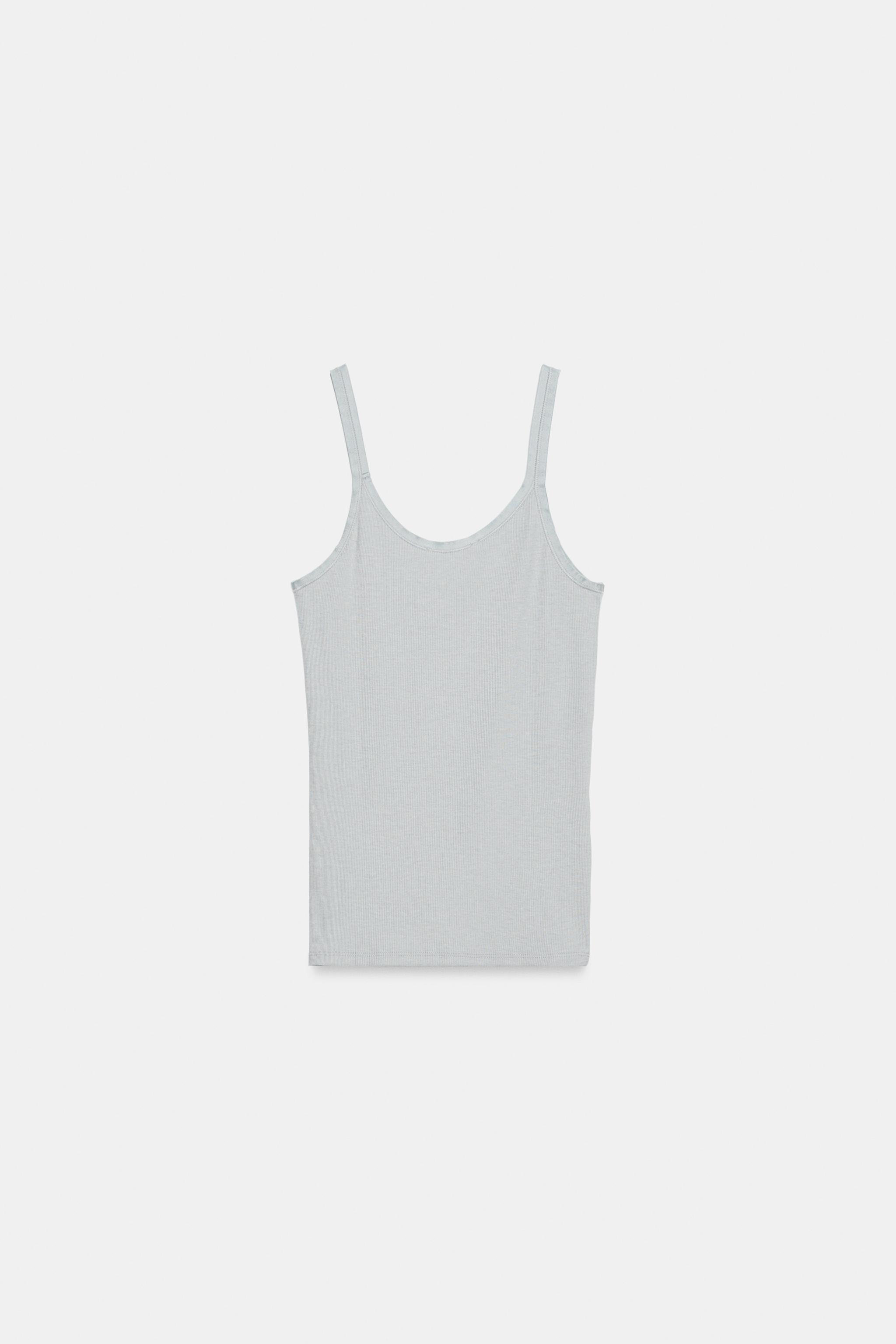 FİTİLLİ ASKILI T-SHIRT - Görsel 6