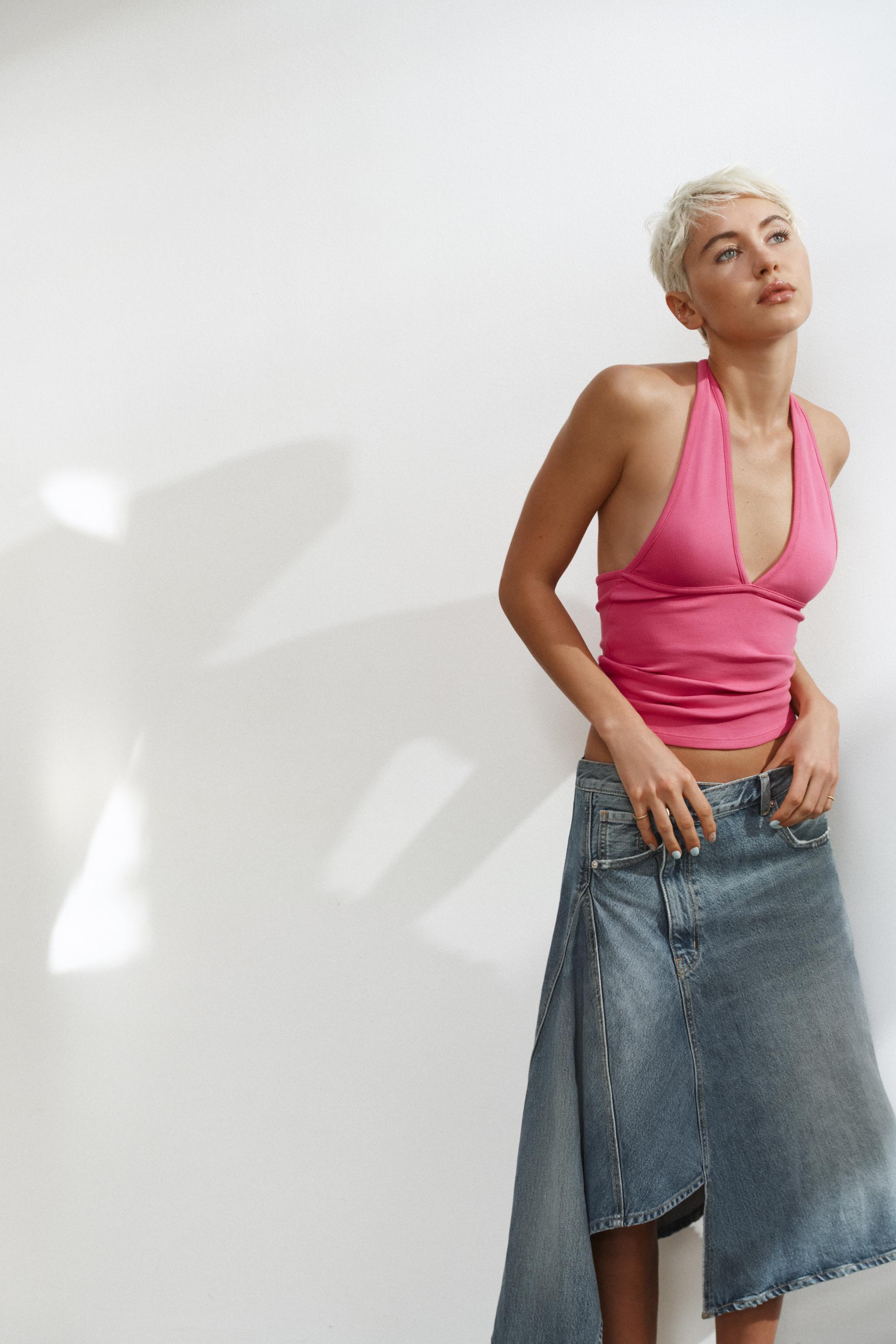 JUPE EN JEAN TRF ASYMÉTRIQUE