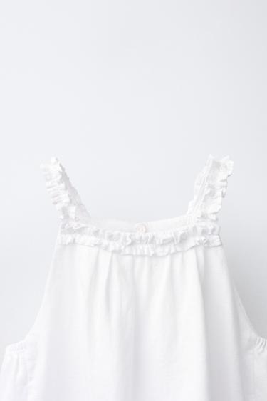 LINEN BLEND HALTER TOP - Oyster-white by Zara - Image 2