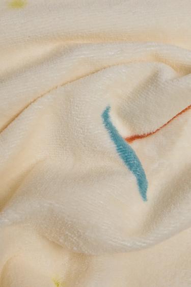 KIDS' BOAT VELOUR BEACH TOWEL - Cream by Zara - Image 3