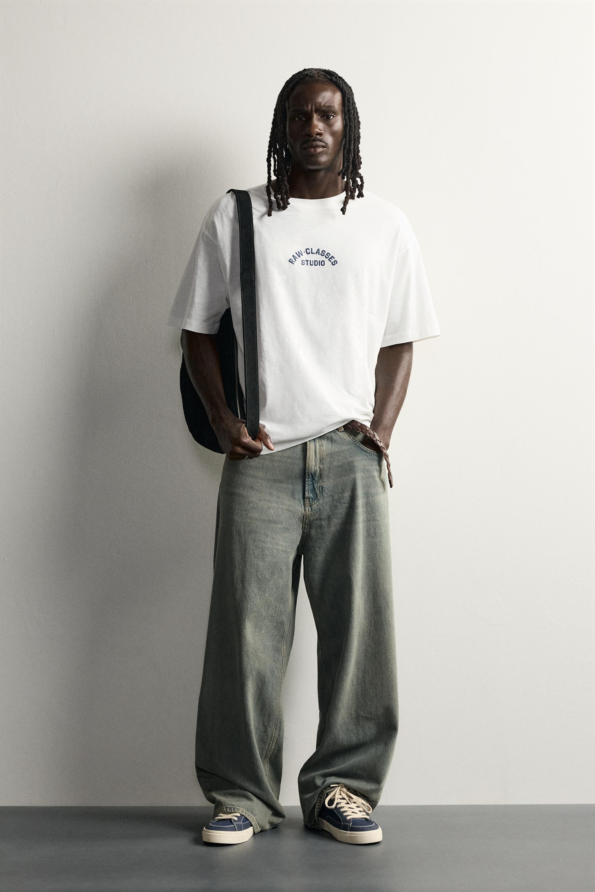 RELAXED-FIT COMBINED GRAPHIC T-SHIRT — White