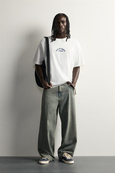 RELAXED FIT GRAPHIC T-SHIRT - White by Zara - Image 0