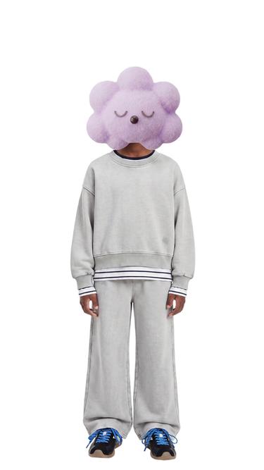 ENSEMBLE JOG AVEC SWEAT ET PANTALON EFFET DÉLAVÉ - Gris de Zara