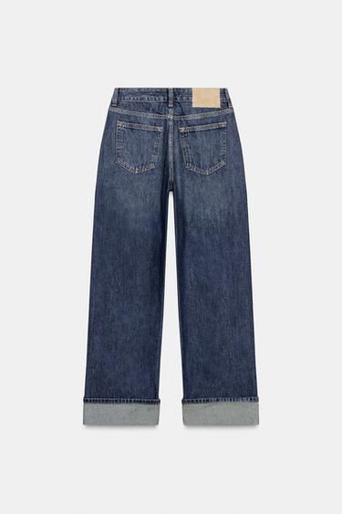 Z1975 WIDE-LEG CROPPED HIGH-WAIST JEANS - Blue by Zara - Image 8