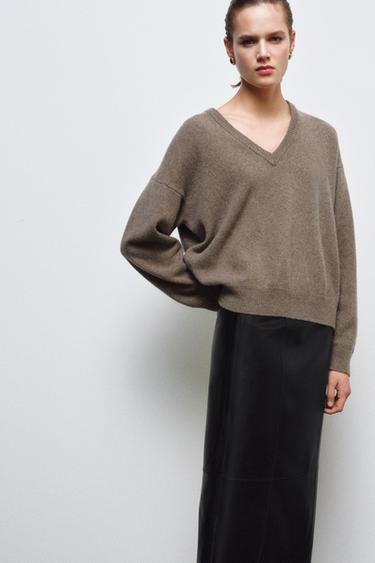 ZW COLLECTION LIMITED EDITION 100% LEATHER SKIRT - Black by Zara