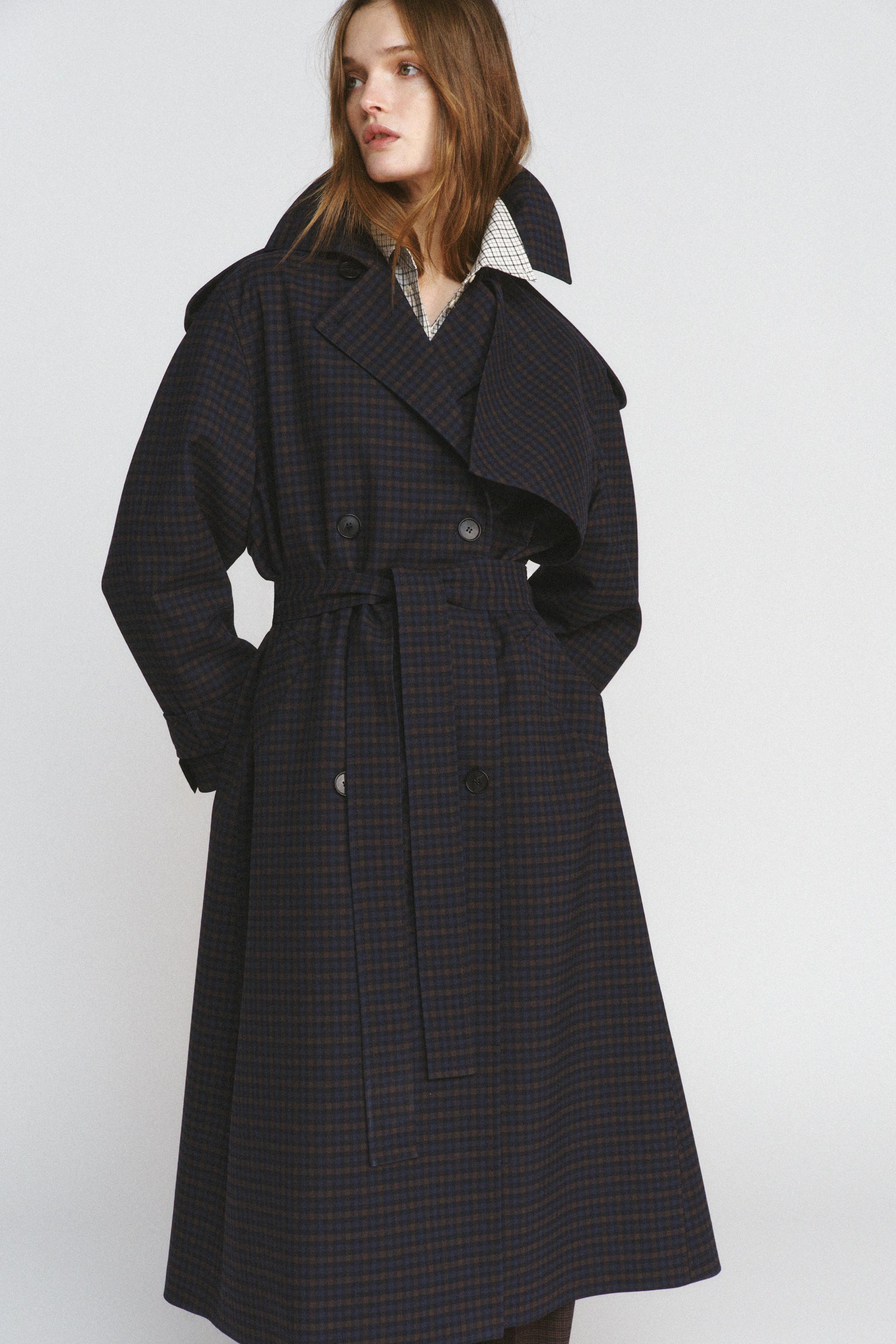 PLAID TRENCH COAT ZW COLLECTION LIMITED EDITION