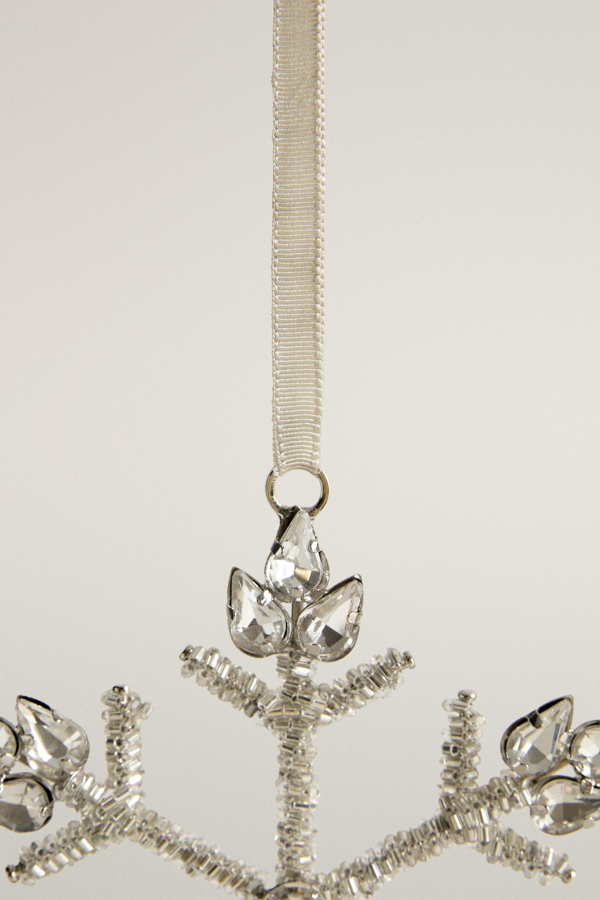 CRYSTAL SNOWFLAKE CHRISTMAS TREE ORNAMENT