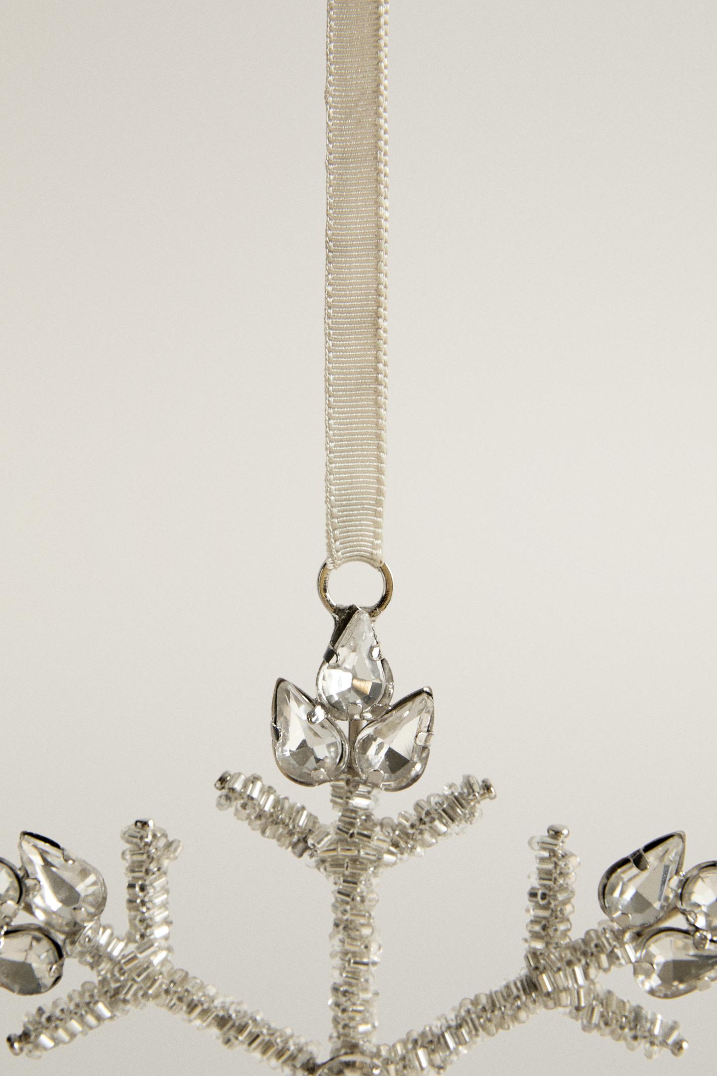 Ёлочные украшения Zara Crystal Snowflake Christmas Tree Ornament, цвет: Серебряный — фото 2