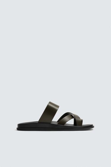 STRAPPY SANDALS - Sea green by Zara