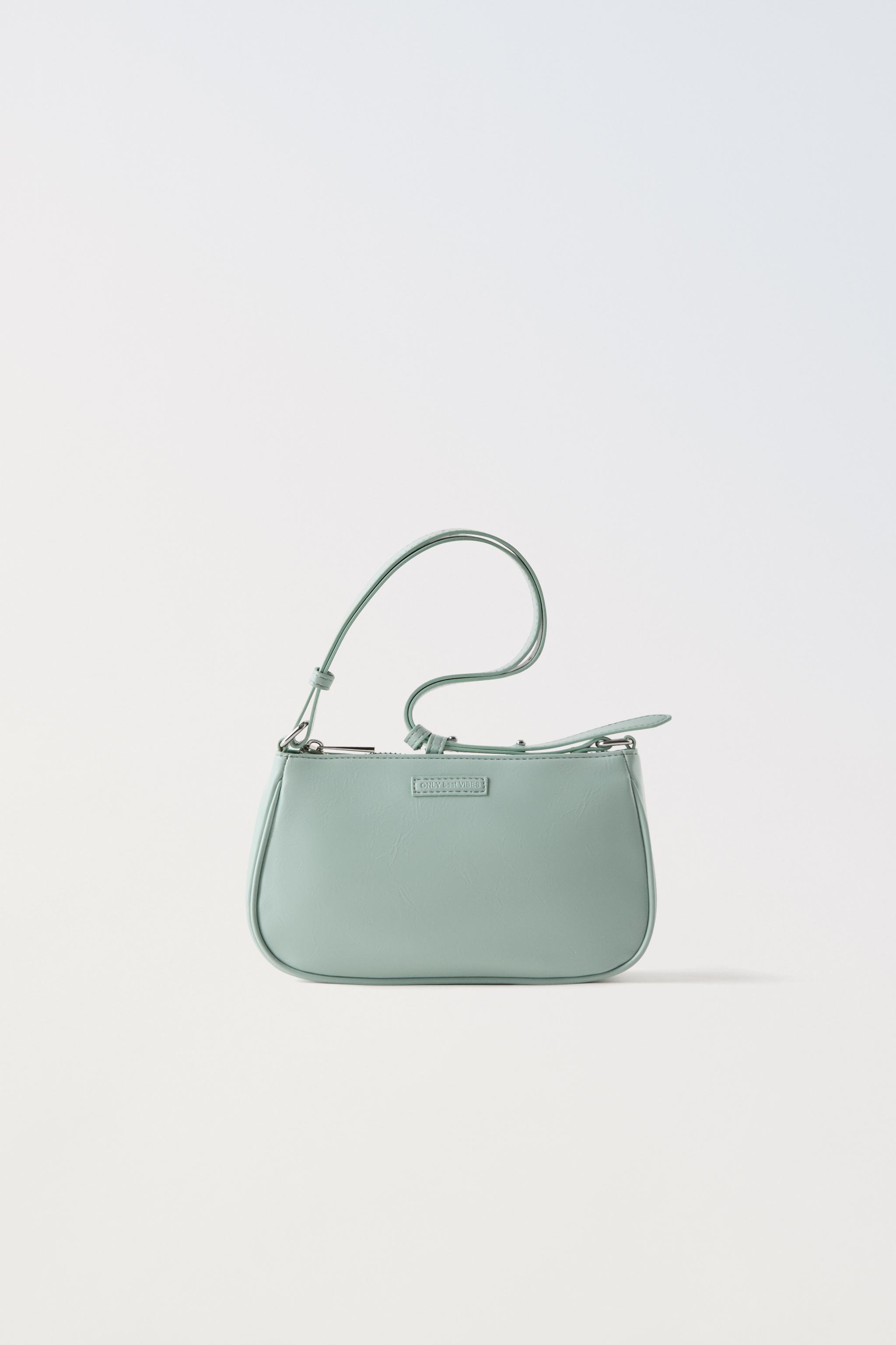 PATENT-FINISH SHOULDER BAG - Ecru White | ZARA United Kingdom