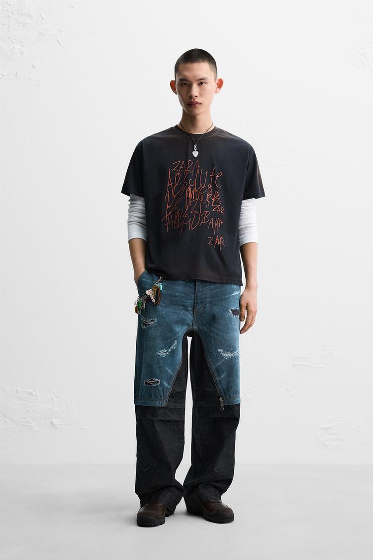 グラフィックTシャツ X ANDERSSON BELL - ブラック | ZARA Japan / 日本