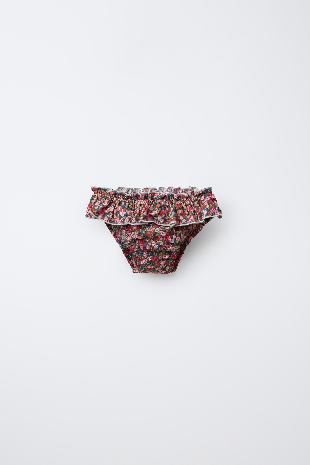 2-6 YEARS/ FLORAL SWIM BOTTOMS MADE WITH LIBERTY FABRIC — Pink