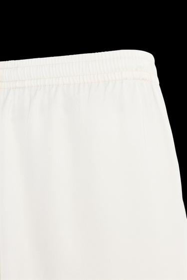 CONTRAST TRIM SATIN BERMUDA SHORTS - Pink by Zara