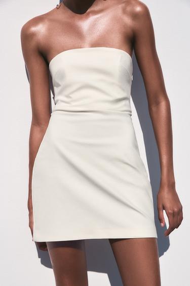 SHORT DRESS - Ecru by Zara - Image 3