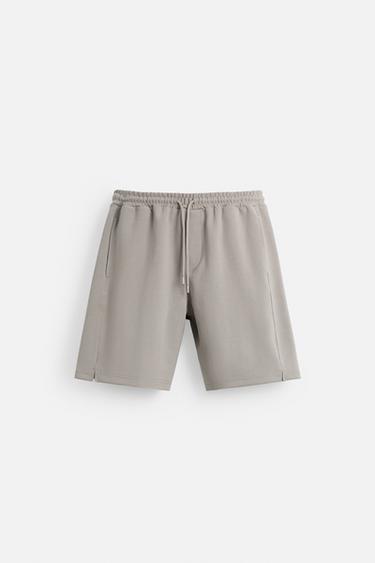 TECHNICAL OVERSIZED FIT JOGGER BERMUDA SHORTS - Dark grey by Zara