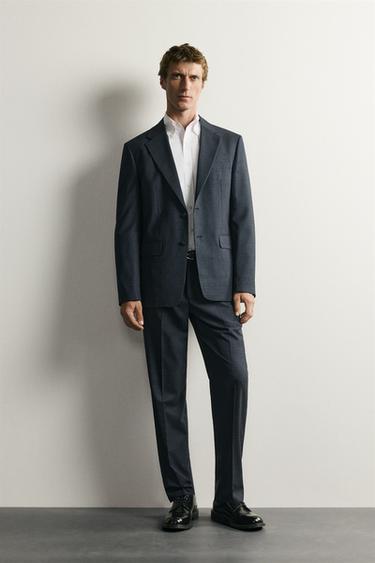 VESTIT REGULAR FIT DE QUADRES - Visó clar de Zara
