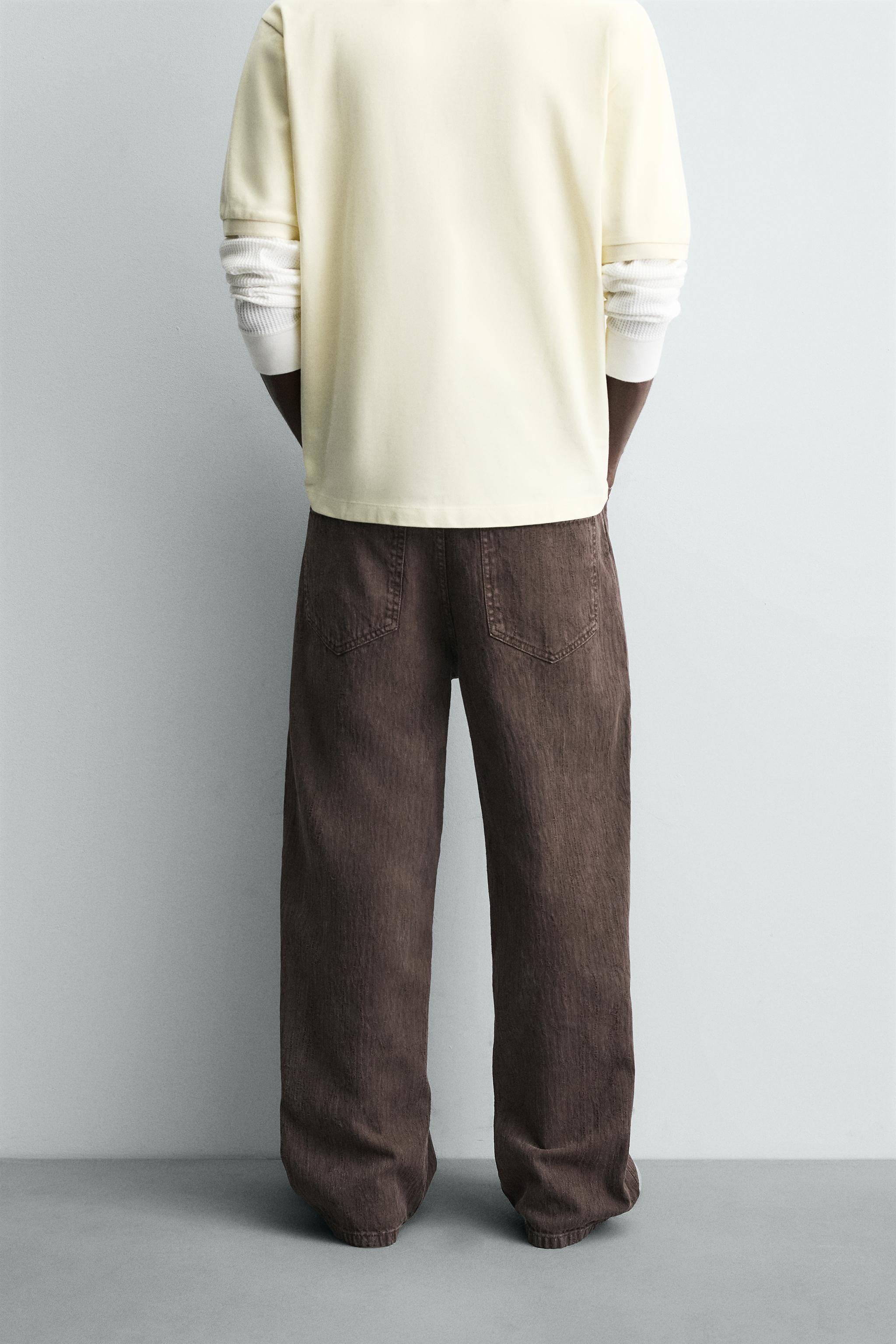 WASHED PRINT BAGGY FIT PANTS