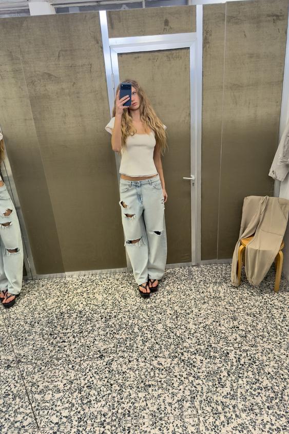 TOP CORSETERO PUNTO - Crudo de Zara - Imagen 0