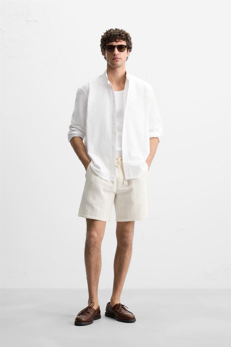 White Shorts Zara Uomo Bermuda Uomo Outfit Pantaloni Corti