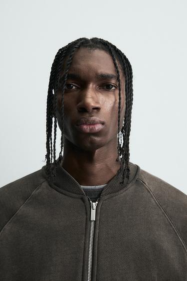 WASHED BOMBER JACKET - Brown by Zara
