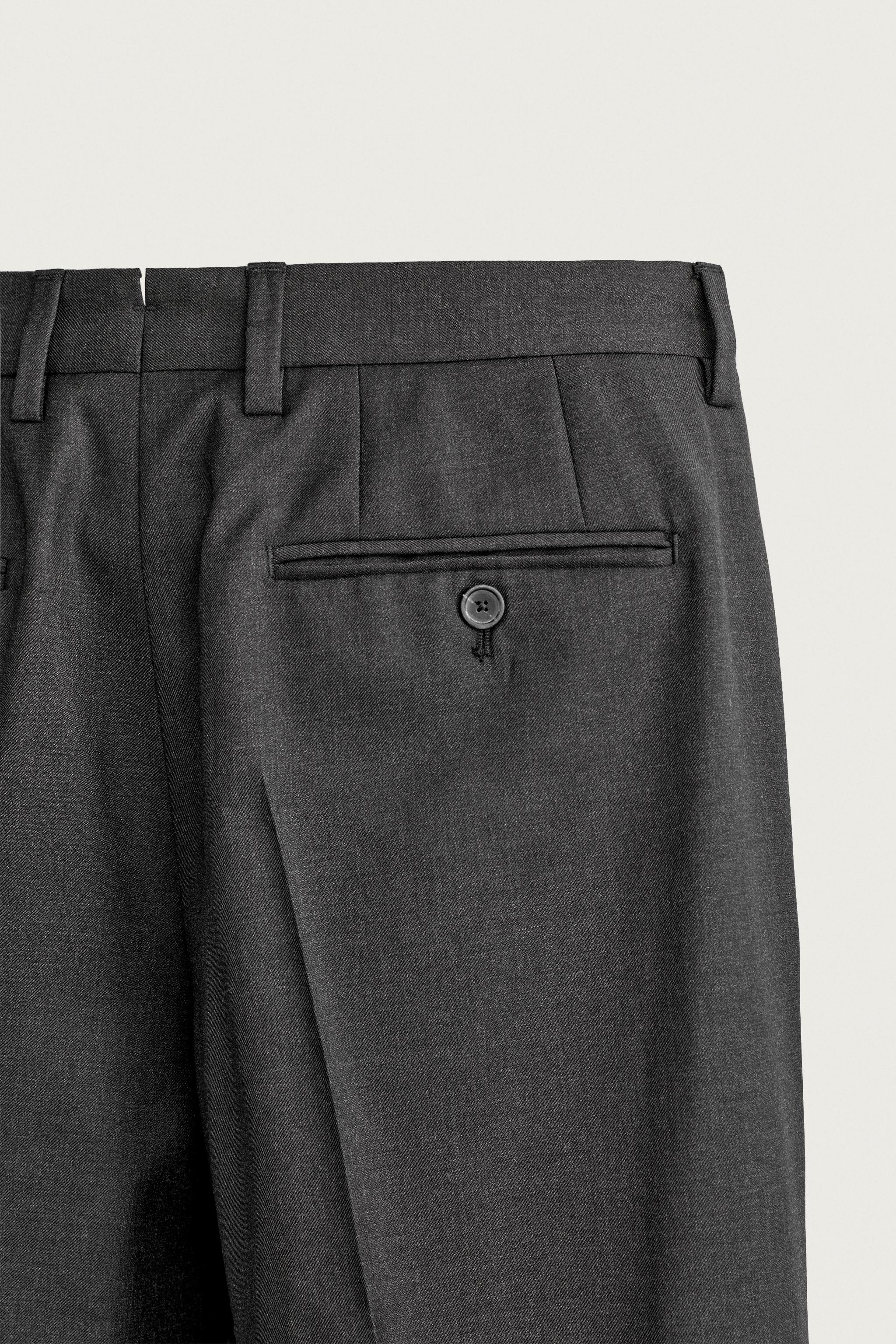 Мужские брюки Zara 100% WOOL SUIT PANTS — фото 8