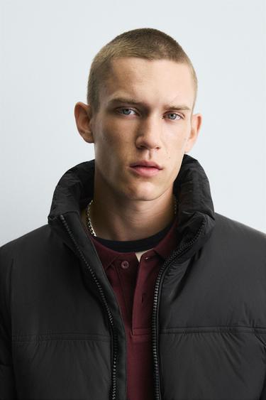 RELAXED FIT QUILTED JACKET - Black by Zara