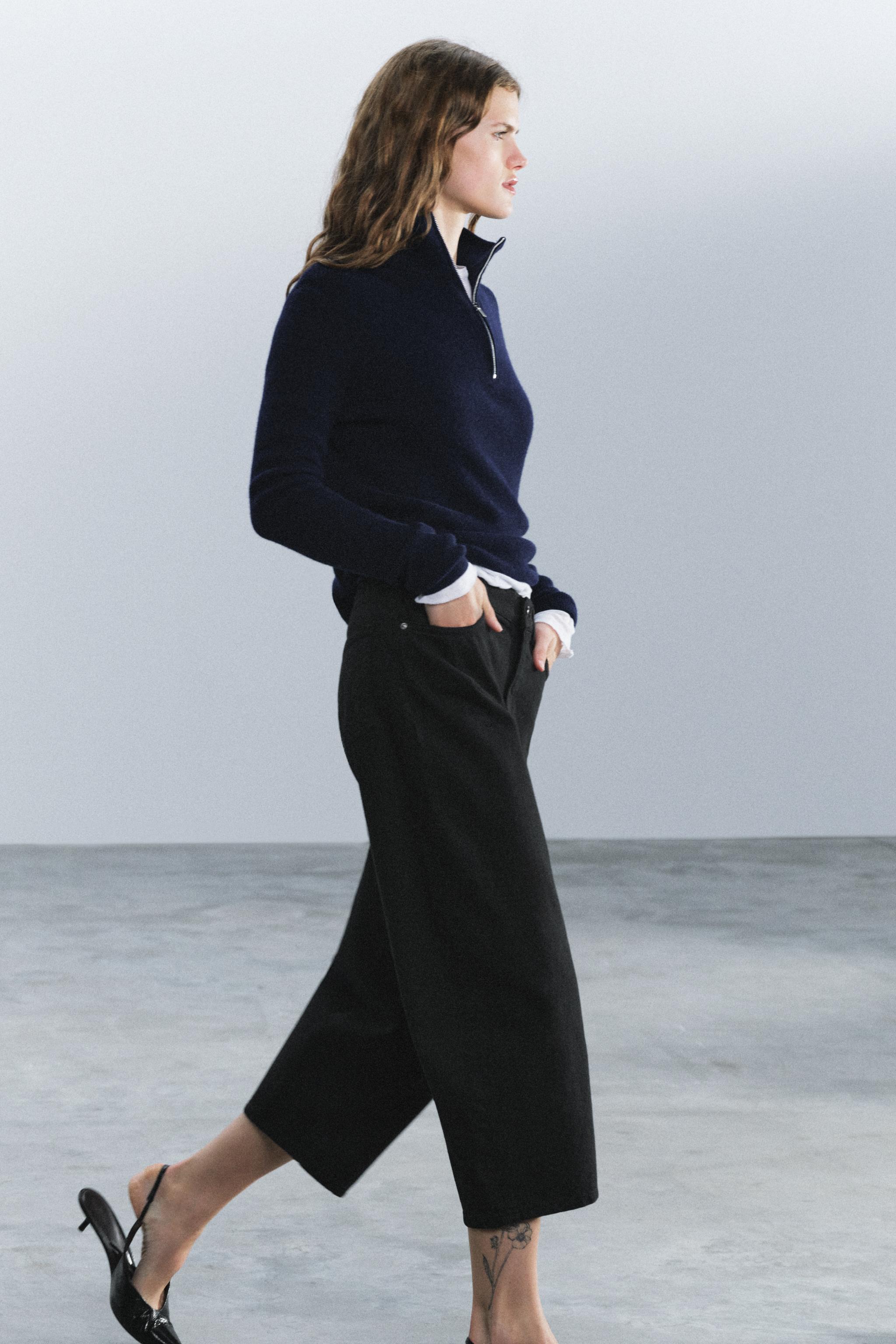 ZW COLLECTION MID-RISE CAPRI BALLOON JEANS