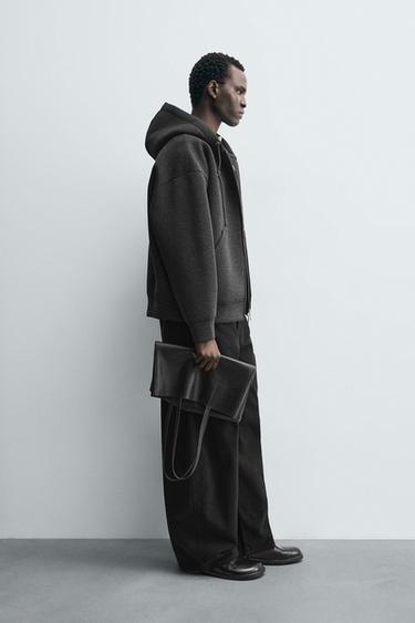 SWEAT TECHNIQUE RELAXED FIT À CAPUCHE - Gris foncé de Zara - Image 3