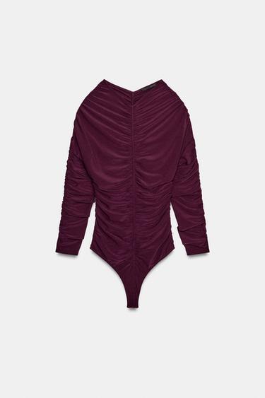 BODY À PLIS - Aubergine de Zara - Image 6