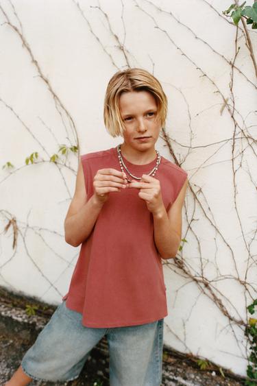 BERMUDA LARGA DENIM EFECTO LAVADO - Azul / Verde de Zara