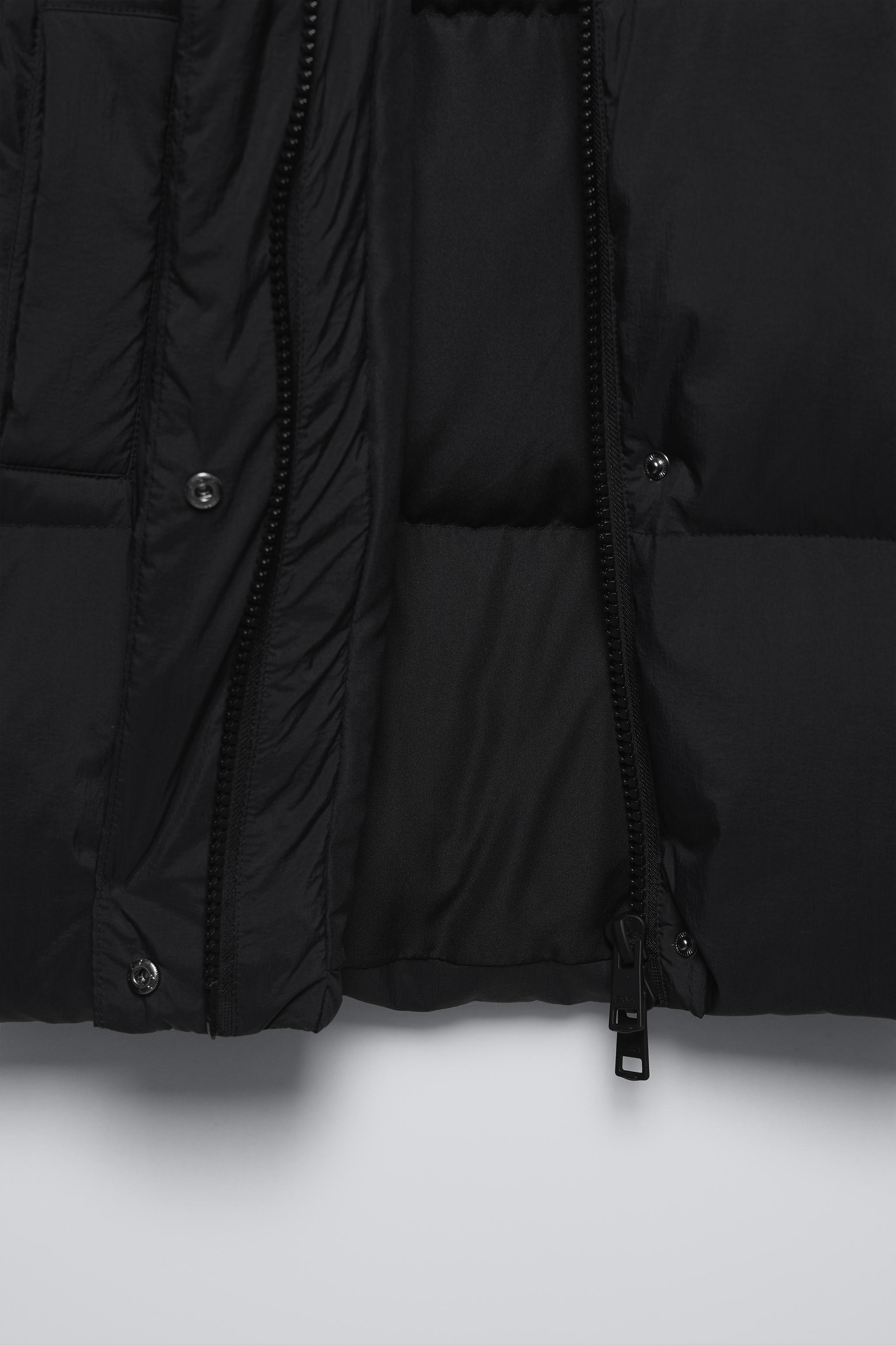 ロング丈ダウンジャケット - ブラック | ZARA Japan / 日本