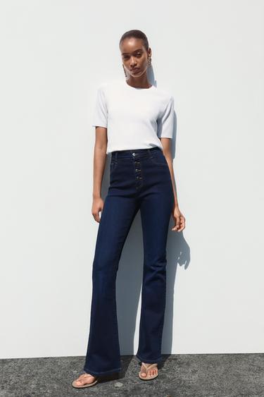 Z1975 FLARED HIGH-WAIST JEANS - Blue by Zara - Image 0