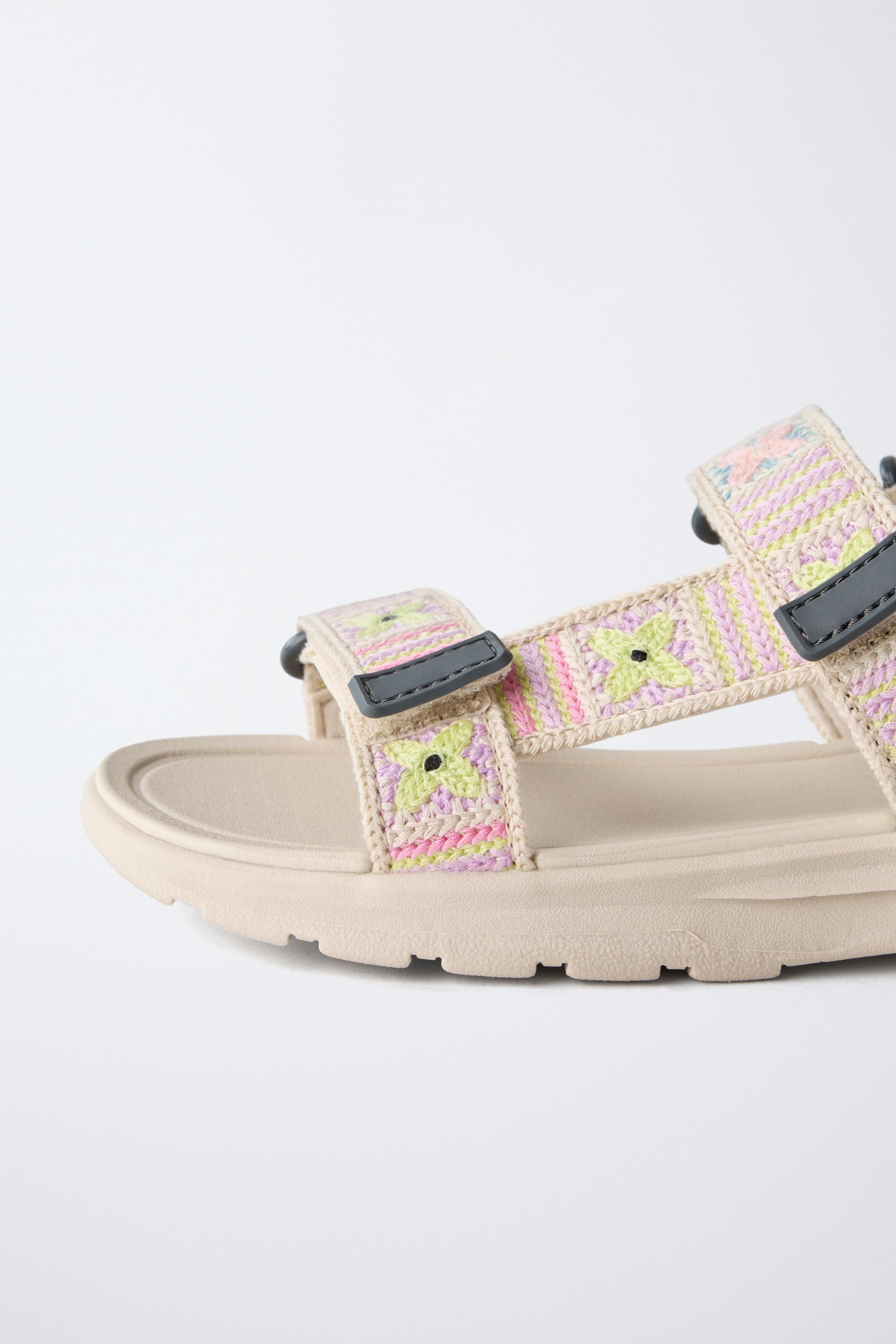 クロシェ編み風テクニカルサンダル - マルチカラー | ZARA Japan