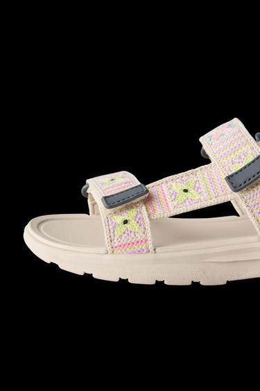 CROCHET EFFECT TECHNICAL SANDALS - Multicoloured by Zara
