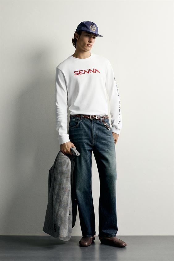 PLAYERA ESTAMPADOS AYRTON SENNA © SENNA BRANDS - Blanco de Zara - Imagen 0